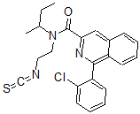 CAS 登录号:109960-13-6, N-丁烷-2-基-1-(2-氯苯基)-N-(2-异硫氰酸基乙基)异喹啉-3-甲酰胺