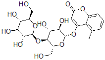 CAS 登录号：109974-31-4， 4-[(2S,3R,4R,5S,6R)-3,4-二羟基-6-(羟基甲基)-5-[(2S,3R,4S,5S,6R)-3,4,5-三羟基-6-(羟基甲基)四氢吡喃-2-基]氧基四氢吡喃-2-基]氧基-5-甲基苯并吡喃-2-酮