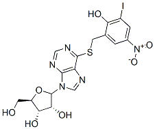 CAS#: 109982-34-5, (2R,3R,4S,5R)-2-[6-[(2-Hydroxy-3-Iodo-5-Nitrophenyl)Methylsulfanyl]Purin-9-Yl]-5-(Hydroxymethyl)Oxolane-3,4-Diol
