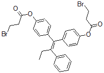 CAS 登录号：110008-59-8， [4-[1-[4-(3-溴丙酰氧基)苯基]-2-苯基丁-1-烯基]苯基]3-溴丙酸酯