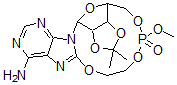 CAS#: 110090-92-1, Methyl 8-(2''-hydroxyethoxy)-2',3'-O-isopropylideneadenosine-5',2''-phosphate