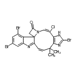 CAS#: 110271-21-1, (4E,10Z,16bS)-7,14,16-Tribromo-5-Chloro-6,9-Dihydro-9,9-Dimethylazeto[1',2':1,2]Imidazo[4',5':7,8]Azecino[3,2-b]Indole-2(1H)-One