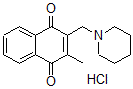 CAS 登录号：110278-78-9， 2-甲基-3-(哌啶-1-基甲基)萘-1,4-二酮盐酸盐