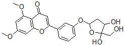 CAS#: 110282-44-5, 2-[3-[4,5-Dihydroxy-5-(Hydroxymethyl)Oxolan-2-Yl]Oxyphenyl]-5,7-Dimethoxychromen-4-One