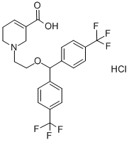 CAS#: 110283-66-4, 1-[2-[Bis[4-(Trifluoromethyl)Phenyl]Methoxy]Ethyl]-5,6-Dihydro-2H-Pyridine-3-Carboxylic Acid Hydrochloride