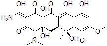 CAS#: 110298-64-1, (2Z,4S,4aR,5aS,6S,12aS)-2-(Amino-Hydroxymethylidene)-7-Chloro-4-Dimethylamino-4a,6,10,11,12a-Pentahydroxy-8-Methoxy-6-Methyl-5,5alpha-Dihydro-4H-Tetracene-1,3,12-Trione
