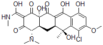 CAS#: 110298-65-2, (2Z,4S,4aS,5aS,6S,12aS)-7-Chloro-4-Dimethylamino-6,10,11,12a-Tetrahydroxy-2-(Hydroxy-Methylaminomethylidene)-8-Methoxy-6-Methyl-4,4a,5,5a-Tetrahydrotetracene-1,3,12-Trione