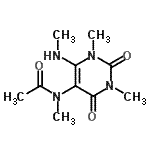 CAS 登录号：110358-00-4， N-[1,3-二甲基-6-(甲基氨基)-2,4-二氧代-1,2,3,4-四氢-5-嘧啶基]-N-甲基乙酰胺