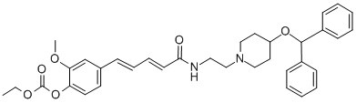 CAS#: 110501-66-1, [4-[(1E,3E)-5-[2-[4-[Di(Phenyl)Methoxy]Piperidin-1-Yl]Ethylamino]-5-Oxopenta-1,3-Dienyl]-2-Methoxyphenyl] Ethyl Carbonate