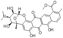 CAS#: 11052-69-0, (2-alpha,3-beta,4-alpha,5-beta,6-alpha)-4-(Dimethylamino)-3,4,5,6,9,16-Hexahydro-3,5,8,10-Tetrahydroxy-6,13-Dimethyl-9,16-Dioxo-2,6-Epoxy-2H-Naphthaceno(1,2-b)Oxocin-14-Carboxylic Acid Methyl Ester