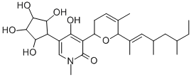 CAS#: 11055-06-4, 3-[(6S)-6-[(E,4S,6R)-4,6-Dimethyloct-2-En-2-Yl]-5-Methyl-3,6-Dihydro-2H-Pyran-2-Yl]-2-Hydroxy-1-Methyl-5-[(2R,3S,4R,5R)-2,3,4,5-Tetrahydroxycyclopentyl]Pyridin-4-One