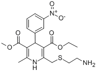CAS#: 110646-15-6, O3-Ethyl O5-Methyl 2-(2-Aminoethylsulfanylmethyl)-6-Methyl-4-(3-Nitrophenyl)-1,4-Dihydropyridine-3,5-Dicarboxylate