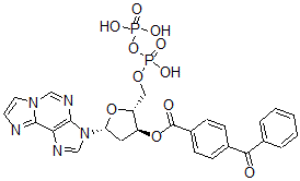 CAS 登录号：110682-79-6， [(2R,3S,5R)-2-[(羟基-膦酰氧基磷酰)氧基甲基]-5-咪唑并[2,1-f]嘌呤-3-基四氢呋喃-3-基]4-(苯甲酰基)苯甲酸酯