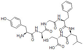 CAS 登录号：110881-59-9， 2-丙氨酰-6-半胱氨酰-亮氨酰-脑啡肽