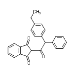 CAS 登录号：110882-80-9， 2-[2-(4-乙基苯基)-2-苯基-乙酰基]茚满-1,3-二酮