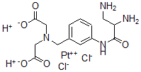 CAS#: 110947-34-7, Dichloro-(3-(methyleneiminodiacetic acid)phenyl-(2',3'-diaminopropionamide))platinum(II)