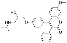 CAS#: 111038-37-0, 4-[4-[2-Hydroxy-3-(Propan-2-Ylamino)Propoxy]Phenyl]-7-Methoxy-3-Phenylchromen-2-One