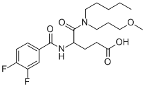 CAS#: 111106-23-1, 4-[(3,4-Difluorobenzoyl)Amino]-5-(3-Methoxypropyl-Pentylamino)-5-Oxopentanoic Acid