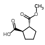 CAS 登录号：111138-44-4， (1R,2R)-2-(甲氧羰基)环戊烷羧酸