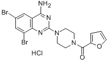 CAS#: 111218-74-7, [4-(4-Amino-6,8-Dibromoquinazolin-2-Yl)Piperazin-1-Yl]-Furan-2-Ylmethanone Hydrochloride