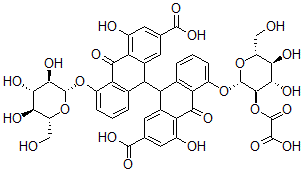 CAS 登录号：11137-63-6， 番泻苷E