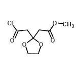 CAS 登录号：111463-18-4， 甲基[2-(2-氯-2-氧代乙基)-1,3-二氧戊环-2-基]乙酸酯