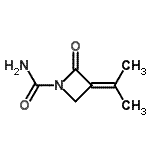 CAS 登录号：111464-30-3， 3-异亚丙基-2-氧代-1-吖丁啶甲酰胺