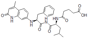 CAS 登录号：111574-83-5， 5-[[(2S)-4-甲基-1-[[(2S)-2-[(4-甲基-2-氧代-1H-喹啉-7-基)氨基]-3-苯基丙酰基]氨基]-1-氧代戊烷-2-基]氨基]-5-氧代戊酸