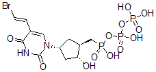 CAS 登录号：111634-67-4， 碳环5-(2-溴乙烯基)-2'-脱氧尿苷5'-三磷酸酯