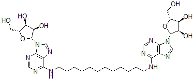 CAS#: 111863-65-1, (2R,3R,4S,5R)-2-[6-[12-[[9-[(2R,3R,4S,5R)-3,4-Dihydroxy-5-(Hydroxymethyl)Oxolan-2-Yl]Purin-6-Yl]Amino]Dodecylamino]Purin-9-Yl]-5-(Hydroxymethyl)Oxolane-3,4-Diol