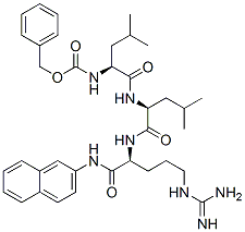 CAS 登录号：112219-39-3， N-苄氧羰基亮氨酰-亮氨酰-精氨酸-2-萘甲酰胺
