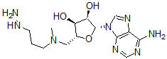 CAS 登录号：112621-42-8， (2R,3R,4S,5R)-2-(6-氨基嘌呤-9-基)-5-[(3-肼基丙基-甲基氨基)甲基]四氢呋喃-3,4-二醇