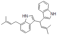 CAS#: 112710-70-0, 3-[1-(1H-Indol-3-Yl)-3-Methylbut-2-Enyl]-7-(3-Methylbut-2-Enyl)-1H-Indole