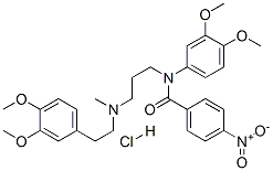 CAS#: 113241-47-7, N-(3,4-Dimethoxyphenyl)-N-[3-[2-(3,4-Dimethoxyphenyl)Ethyl-Methyl-Amino]Propyl]-4-Nitro-Benzamide Hydrochloride