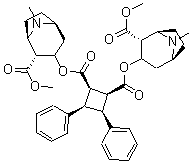 CAS 登录号：113297-77-1， (1R,2S,3S,4R)-3,4-二(苯基)环丁烷-1,2-二甲酸二[(1R,2R,5S)-2-甲氧羰基-8-甲基-8-氮杂双环[3.2.1]辛烷-3-基]酯
