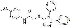 CAS 登录号：113518-49-3， N-(4-甲氧基苯基)-2-[(4-苯基-5-吡啶-4-基-1,2,4-三唑-3-基)硫基]乙酰胺