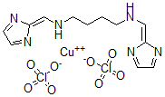 CAS 登录号：113634-10-9， N,N'-二(咪唑-2-亚基甲基)丁烷-1,4-二胺铜二高氯酸盐