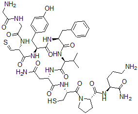 CAS 登录号：113846-98-3， 2-甘氨酰-9-去-甘氨酰-4-缬氨酰-8-鸟氨酰-加压素