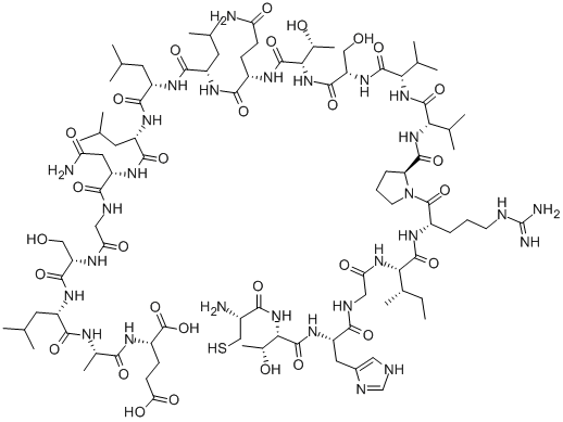 CAS#: 113944-46-0, L-Cysteinyl-L-Threonyl-L-Histidylglycyl-L-Isoleucyl-L-Arginyl-L-Prolyl-L-Valyl-L-Valyl-L-Seryl-L-Threonyl-L-Glutaminyl-L-Leucyl-L-Leucyl-L-Leucyl-L-Asparaginylglycyl-L-Seryl-L-Leucyl-L-Alanyl-L-Glutamic Acid