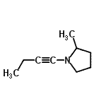 CAS 登录号：114143-76-9， 1-(1-丁炔-1-基)-2-甲基吡咯烷