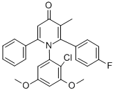 CAS#: 114231-14-0, 2-(4-Fluorophenyl)-1-(2-chloro-3,5-dimethoxyphenyl)-3-methyl-6-phenyl-4(1H)-pyridinone