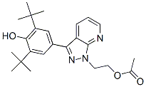 CAS 登录号：114319-11-8， 2-(3-(3,5-二-叔丁基-4-羟基苯基)-1H-吡唑并(3,4-b)吡啶-1-基)乙基乙酸酯