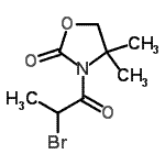 CAS#: 114341-88-7, 3-(2-Bromopropanoyl)-4,4-Dimethyl-1,3-Oxazolidin-2-One