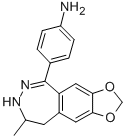 CAS#: 114460-08-1, 4-(8,9-Dihydro-8-methyl-7H-1,3-dioxolo(4,5-h)(2,3)benzodiazepin-5-yl)benzenamine