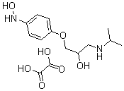 CAS#: 114460-15-0, 1-[4-(hydroxyamino)phenoxy]-3-(propan-2-ylamino)propan-2-ol; oxalic acid