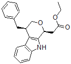 CAS 登录号：114716-16-4， 2-[(1S,4R)-4-(苯基甲基)-1,3,4,9-四氢吡喃并[3,4-b]吲哚-1-基]乙酸乙酯