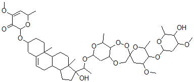 CAS#: 114828-47-6, 2-[[17-Hydroxy-17-[1-[5'-(5-Hydroxy-4-Methoxy-6-Methyloxan-2-Yl)Oxy-4'-Methoxy-6',9-Dimethylspiro[4,5A,6,7,9,9alpha-Hexahydropyrano[4,5-f][1,2,5]Trioxepine-3,2'-Oxane]-7-Yl]Oxyethyl]-10,13-Dimethyl-1,2,3,4,7,8,9,11,12,14,15,16-Dodecahydrocyclopenta[a]Phenanthren-3-Yl]Oxy]-4-Methoxy-6-Methyl-6H-Pyran-3-One