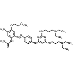 CAS 登录号：115099-58-6， N-{5-氨基-2-[(E)-{4-[(4,6-二{[3-(二乙基氨基)丙基]氨基}-1,3,5-三嗪-2-基)氨基]苯基}偶氮]-4-(2-甲氧基乙氧基)苯基}乙酰胺
