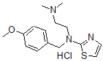 CAS#: 1155-03-9, N-[(4-Methoxyphenyl)Methyl]-N',N'-Dimethyl-N-(1,3-Thiazol-2-Yl)Ethane-1,2-Diamine Hydrochloride