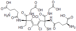 CAS 登录号：115664-52-3， (2S)-2-氨基-5-[[(2S,3E,5E,7S)-7-[[(4S)-4-氨基-5-羟基-5-氧代戊酰]氨基]-1,8-二(羧甲基氨基)-3,4,5,6-四氯-1,8-二氧代-2,7-二(巯基甲基)辛-3,5-二烯-2-基]氨基]-5-氧代戊酸